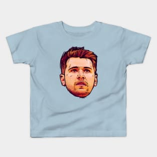 Luka Doncic Comic Head Kids T-Shirt